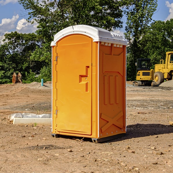 how often are the portable restrooms cleaned and serviced during a rental period in Ledbetter KY